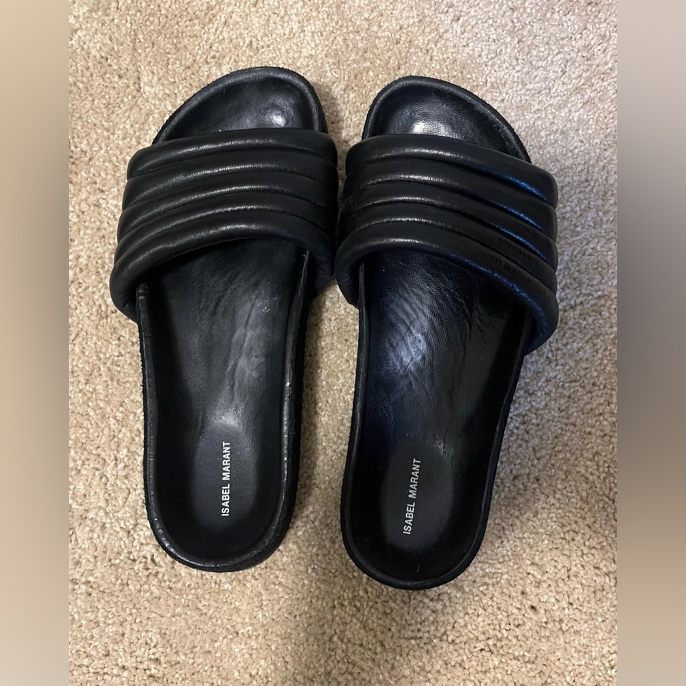 Isabel Marant Black Slides